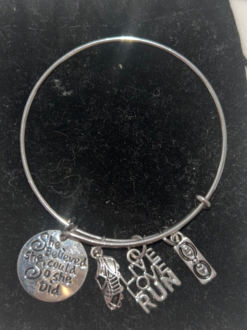 Infinity Collection Runner Bracelet "She Believed She Could So She Did"